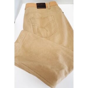 Veno Jeans Tan Denim Wheat/Tan/Beige 46x30 Y2K Straight Leg Streetwear Styling